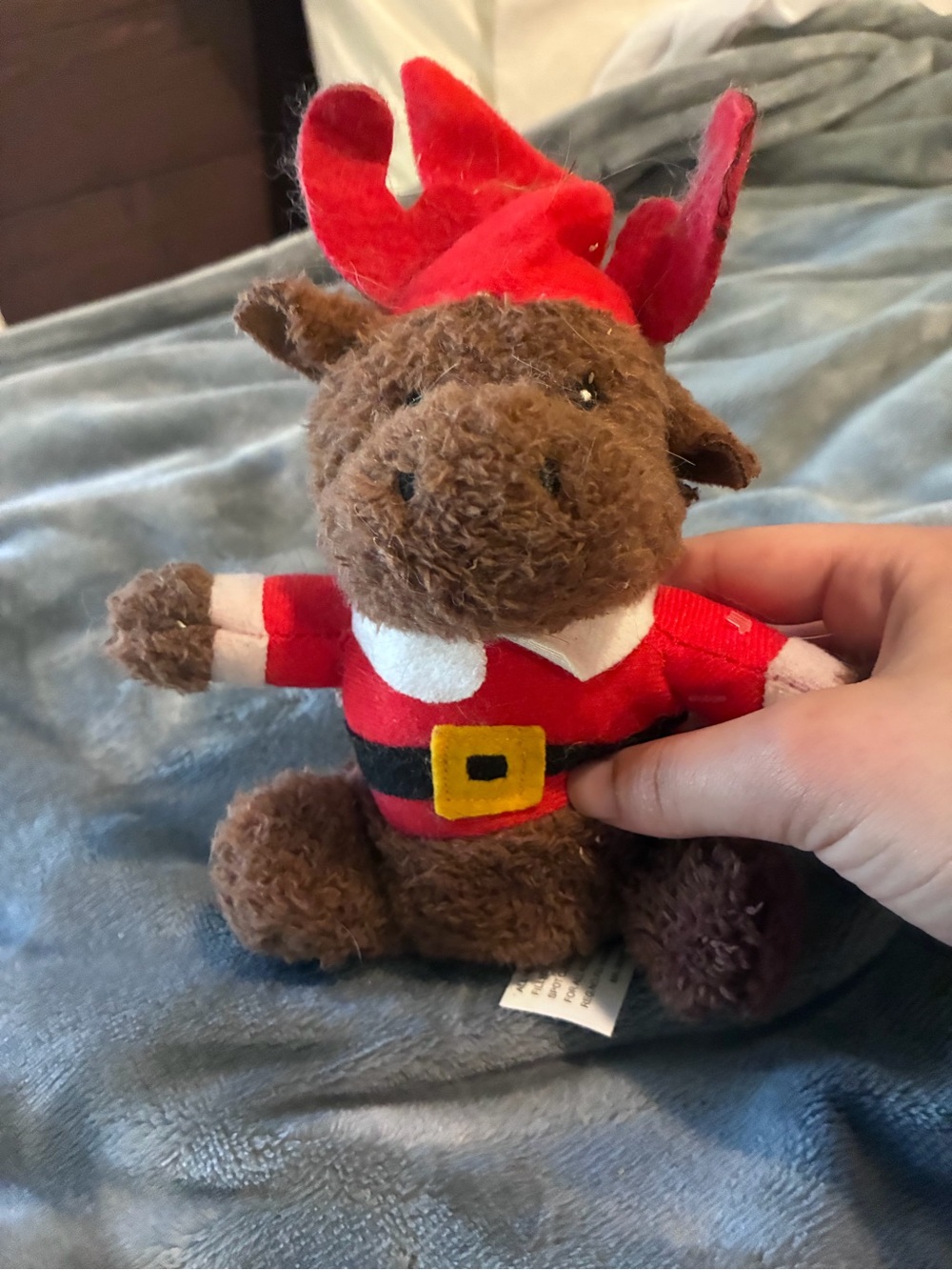 Christmas House Santa Claus Costume Moose Holiday Plush